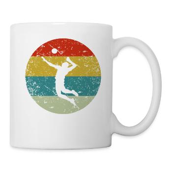 Retro Vinatge Volleyball - Tasse - Weiß - Rechts