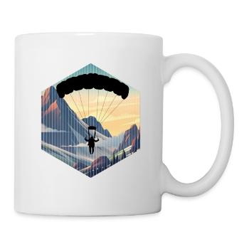 skydiving lovers and parachuting fans - Mug blanc - blanc - Droite