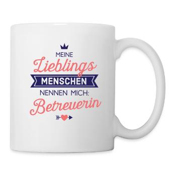 Lieblingsmenschen Betreuerin Geschenk Spruch - Tasse - Weiß - Rechts