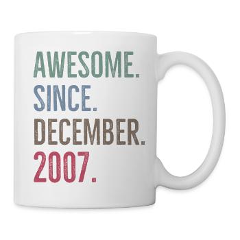 Génial depuis décembre 2007 - Mug blanc - blanc - Droite