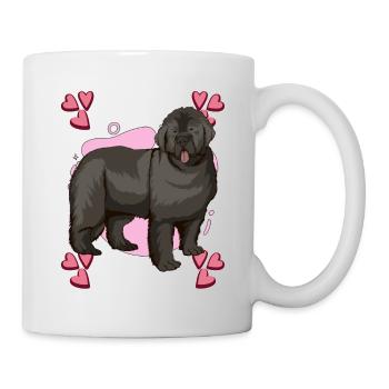 Terre-Neuve Newfoundland Heart Design - Mug blanc - blanc - Droite