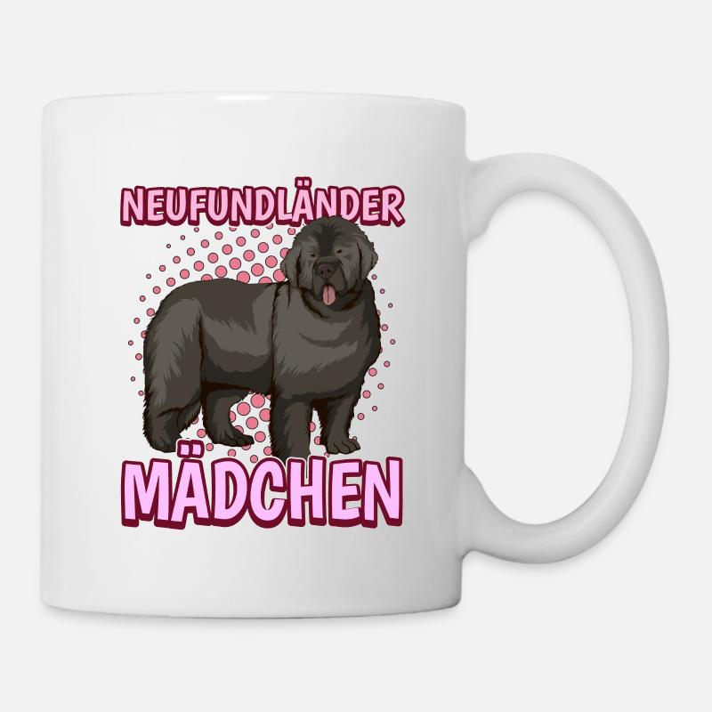 Neufundländer Mädchen - Tasse - Weiß