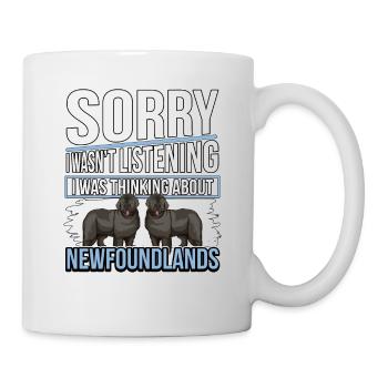 Terre-Neuve I Quoi Thinking About Newfoundlands - Mug blanc - blanc - Droite