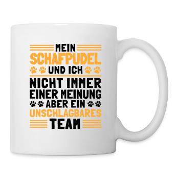 Mein Schafpudel und Ich Hütehund Hütepudel - Tasse - Weiß - Rechts