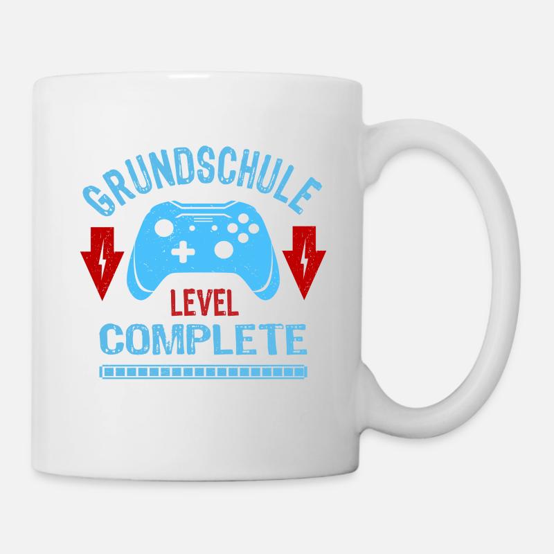 Grundschule Schulabschluss Level Complete Geschenk - Tasse - Weiß