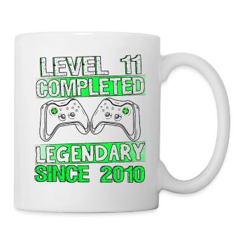 Kids Level 11 Years Gaming Birthday Gamer - Mug - white - Right