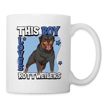Rottweiler This Boy Loves Rottweilers - Mug blanc - blanc - Droite