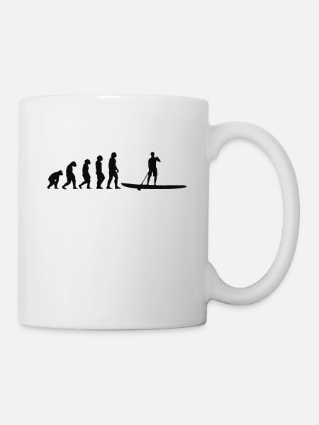 Stand Up Paddle Evolution SUP Board Paddling - Mug - white