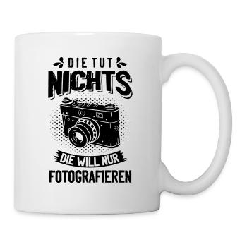 Lustiger Fotograf Spruch, Fotografie Geschenk - Tasse - Weiß - Rechts