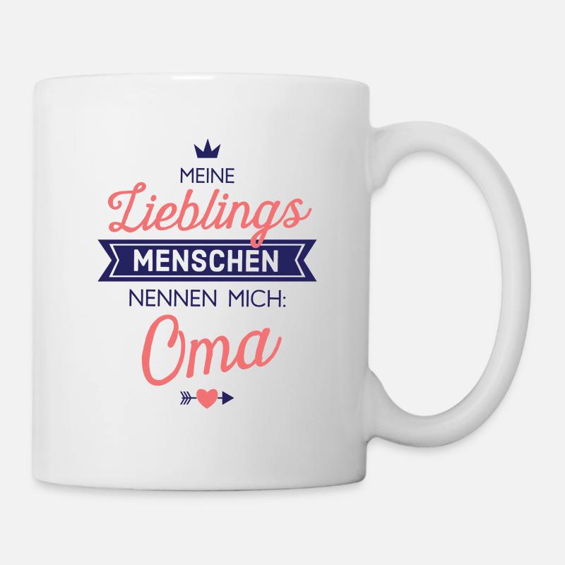 Lieblingsmenschen Oma Geschenk Spruch - Tasse - Weiß