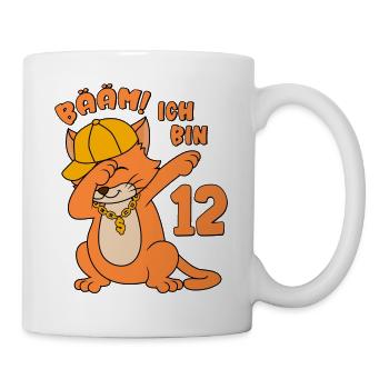 12. Geburtstag - 12 Jahre alt - Bääm! Ich bin 12 - Tasse - Weiß - Rechts