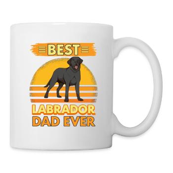 Schwarzer Labrador Labbi Best Labrador Dad Ever - Tasse - Weiß - Rechts