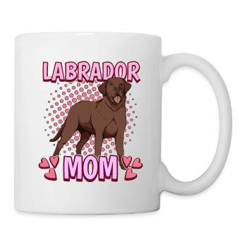 Brauner Labrador Labbi Labrador Mom - Tasse - Weiß - Rechts