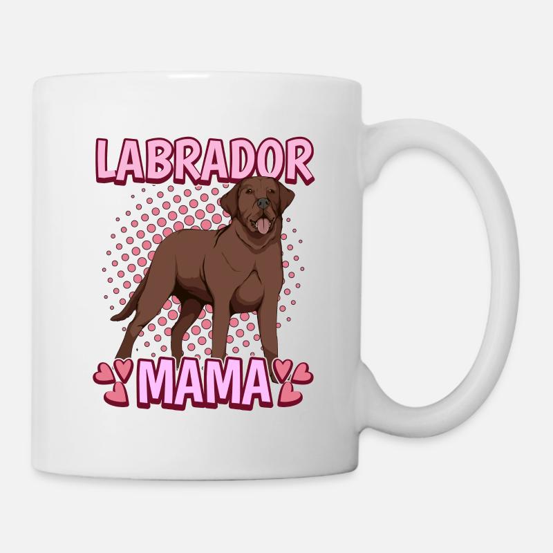 Brauner Labrador Labbi Labrador Mama - Tasse - Weiß