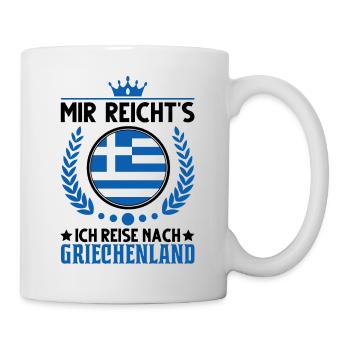 Mir reichts Ich reise nach Griechenland Kreta - Tasse - Weiß - Rechts