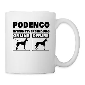 Podenco Internet Spanischer Windhund Ibizan Hound - Tasse - Weiß - Rechts