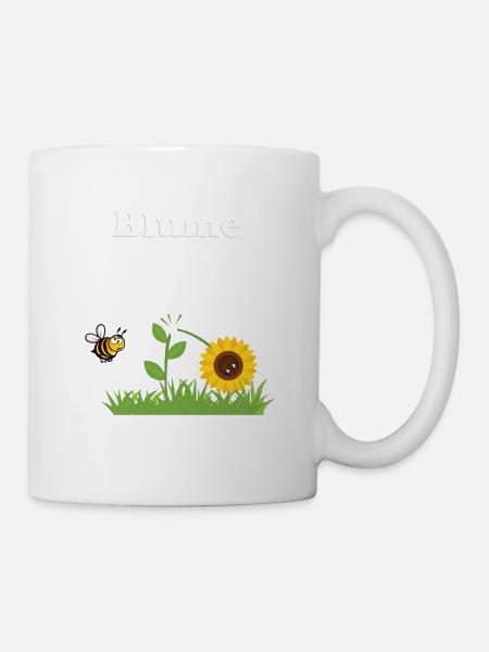 Blume Knick Biene Dick - Tasse - Weiß