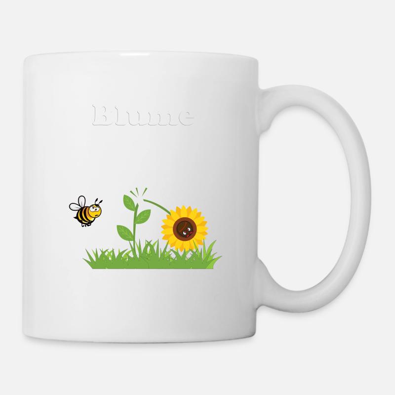 Blume Knick Biene Dick - Tasse - Weiß