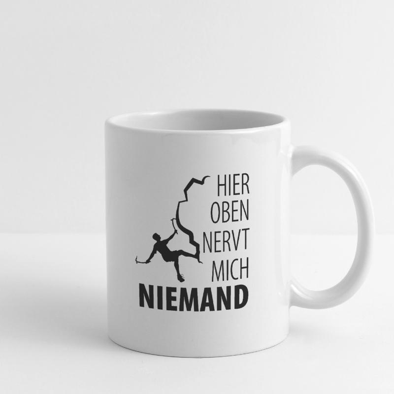 Eisklettern Eiskletterer Eispickel Tasse