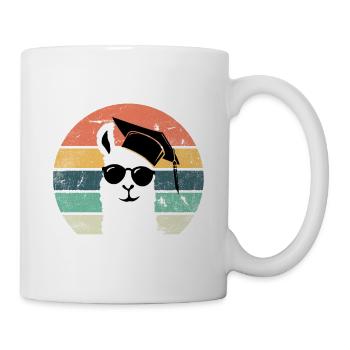 Lustiges Lama Doktor Promotion Doktortitel Spruch - Tasse - Weiß - Rechts