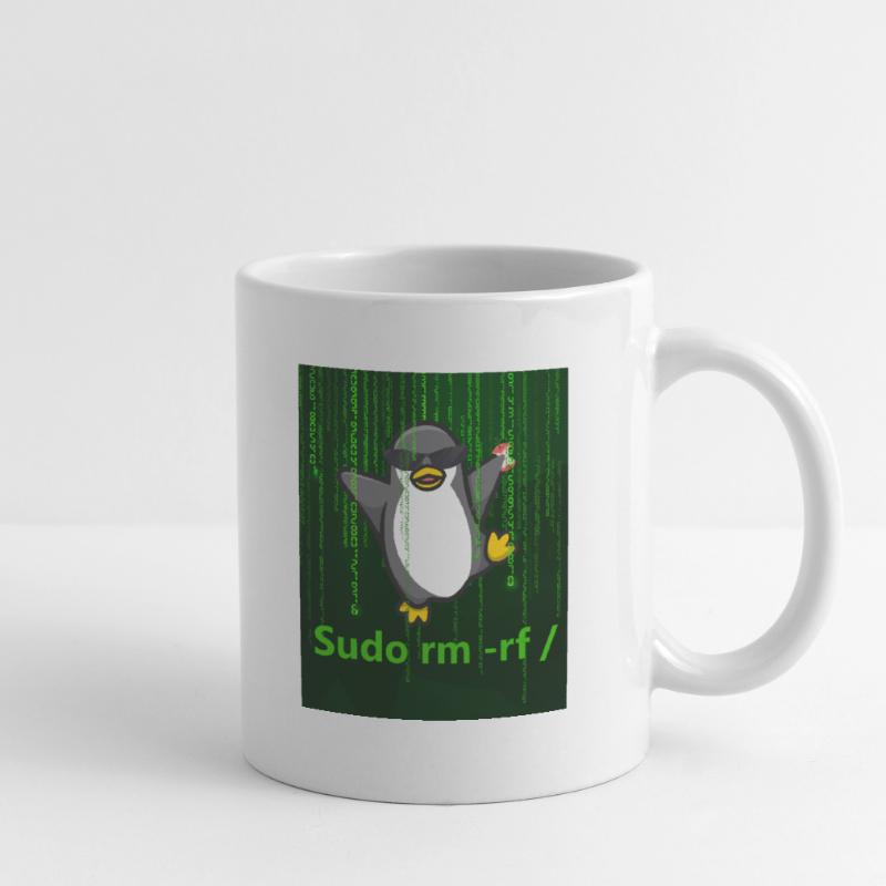 Pingouin Linux Sudo Mug blanc
