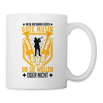 Trompete Trompetist Trompetenspieler Geschenk - Tasse - Weiß - Rechts