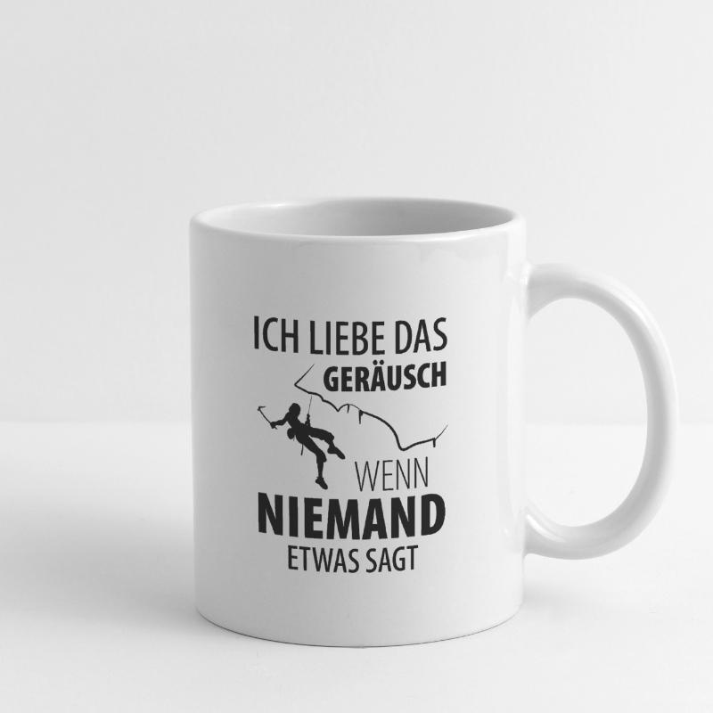 Eisklettern Eiskletterer Eispickel Tasse