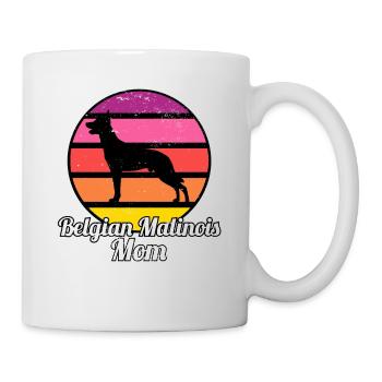 Belgian Malinois Mom I Retro Mechelaar Mom - Mug blanc - blanc - Droite
