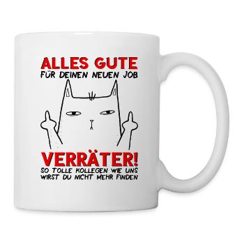 Jobwechsel Neuer Job Abschied Abschiedsgeschenk - Tasse - Weiß - Rechts