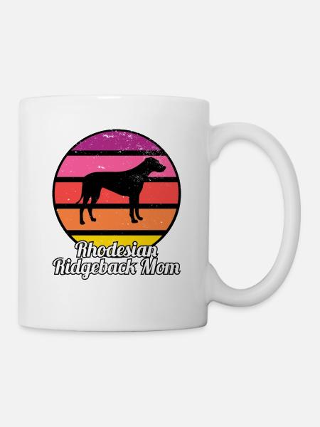 Rhodesian Ridgeback Mom I Retro Ridgeback Mom - Mug blanc - blanc