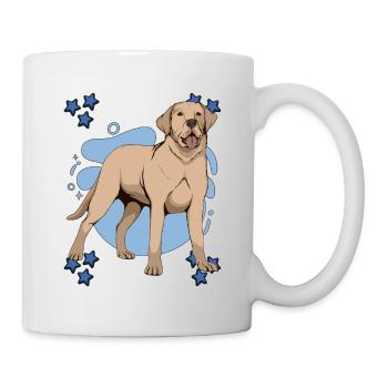 Gelber Labrador Labbi Labrador Blue Design - Mug blanc - blanc - Droite