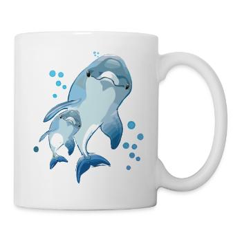 Delfine - Tasse - Weiß - Rechts