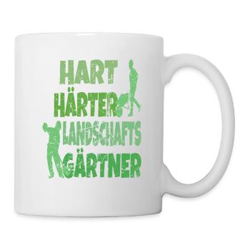Landschaftsgärtner Gärtner Gartenarbeit Geschenke - Tasse - Weiß - Rechts