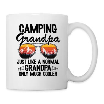 Camping Opa Camper Großvater Vatertag Wohnwagen - Tasse - Weiß - Rechts