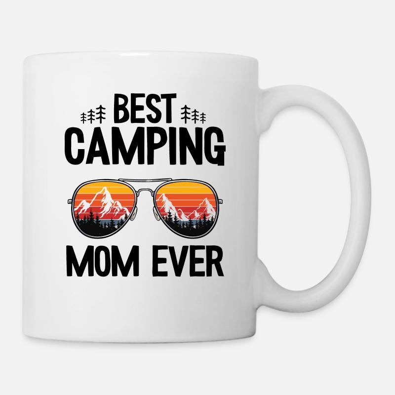 Beste Camping Mama Camper Muttertag Wohnwagen - Tasse - Weiß