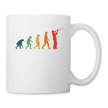 Trombone Evolution Retro Concert Band Tromboniste - Mug blanc - blanc - Droite