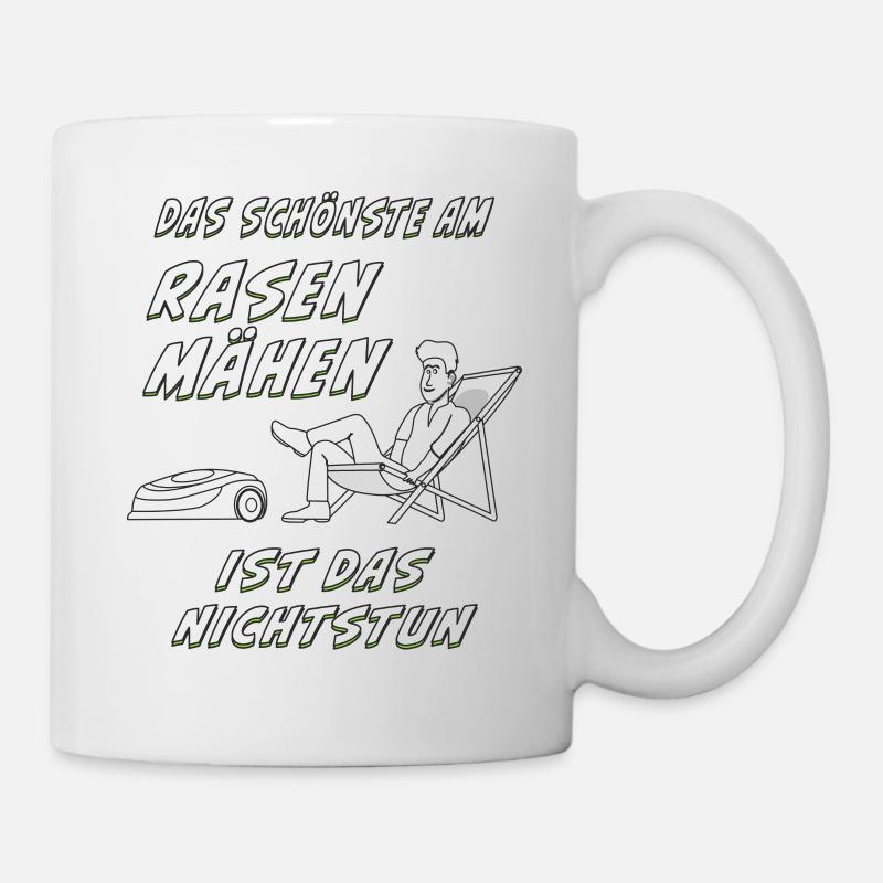RASENROBOTER RASEN MÄHEN - Tasse - Weiß
