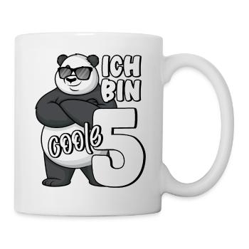 5. Geburtstag Junge 5 Jahre Panda Ich bin coole 5 - Tasse - Weiß - Rechts