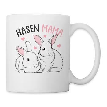 Hasen Mama - Tasse - Weiß - Rechts