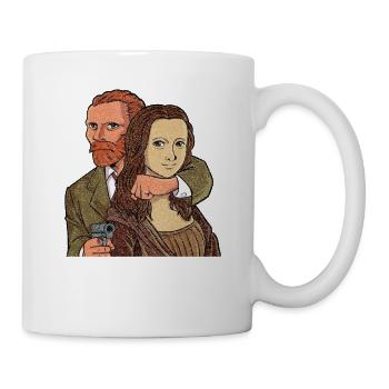 Van Gogh Mona Lisa Meme Satire Art Professeur d’art - Mug blanc - blanc - Droite