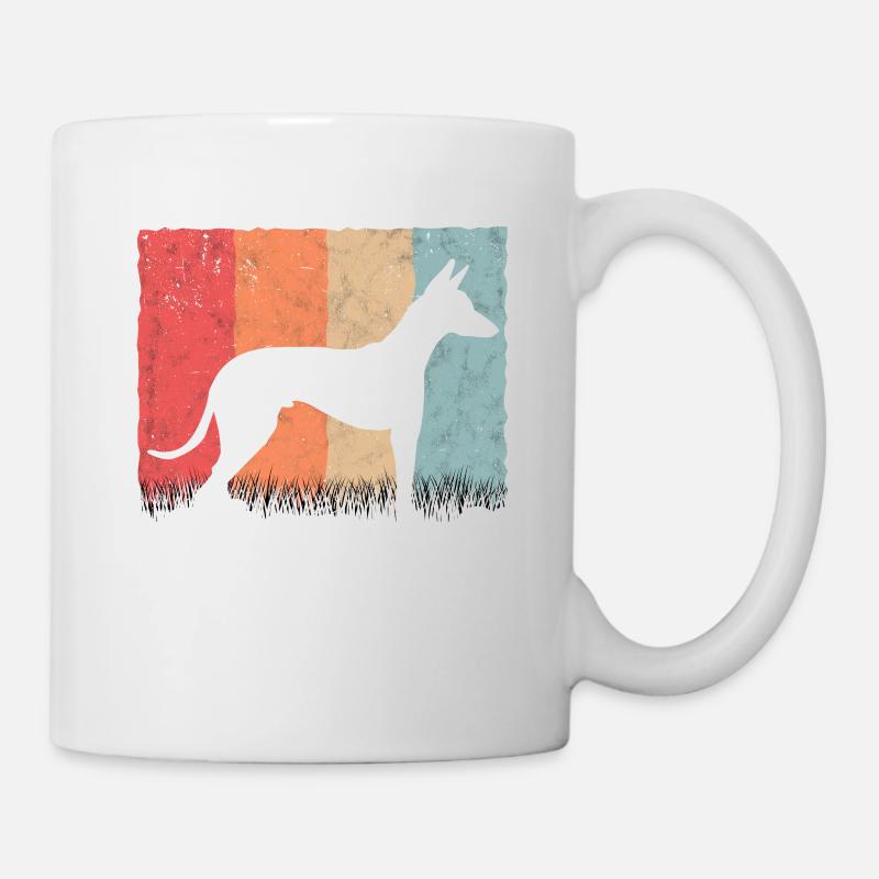 Podenco Rétro Lévrier Ibizan Vintage - Mug blanc - blanc