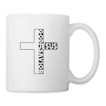 Jesus Kreuz Messias Gott der Retter - Tasse - Weiß - Rechts