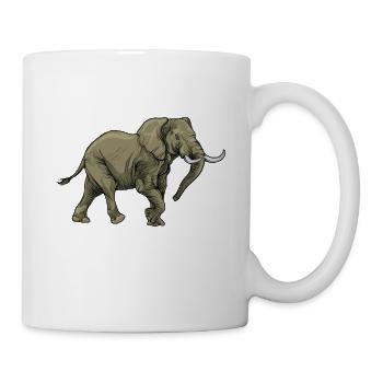 Safari - I'm The Elephant In The Room - Animal - Tasse - Weiß - Rechts