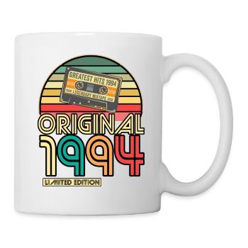 Cassette Tape Retro Vintage 1994 born Year 1994 - Mug - white - Right
