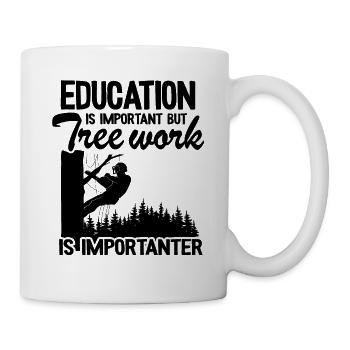 Baumpfleger Geschenk Baumkletterer Forstwirt - Tasse - Weiß - Rechts