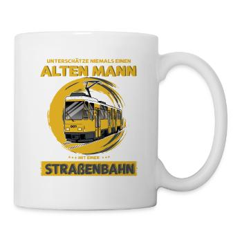 Strassenbahn KT4D Tram Straßenbahn Geschenk - Tasse - Weiß - Rechts