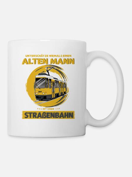 Strassenbahn KT4D Tram Straßenbahn Geschenk - Tasse - Weiß