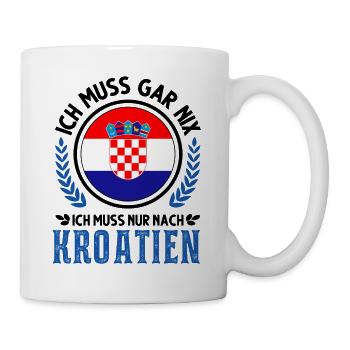 Kroatien Urlaub Zagreb Reise Geschenk - Tasse - Weiß - Rechts
