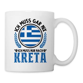 Kreta Urlaub Griechenland Reise Geschenk - Tasse - Weiß - Rechts