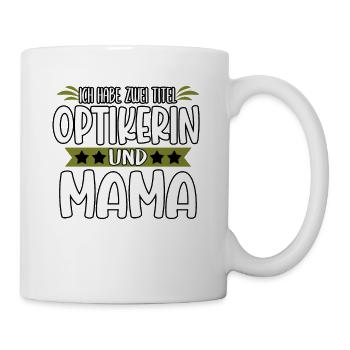 Optiker Augen Sehhilfe Brille Beruf Lustig - Tasse - Weiß - Rechts